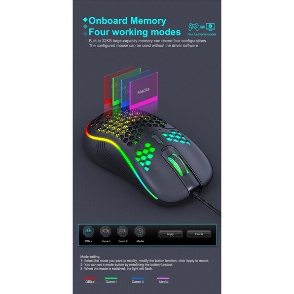 Usb Wired Gaming Mouse (WHITE) - Picture 5 of 9